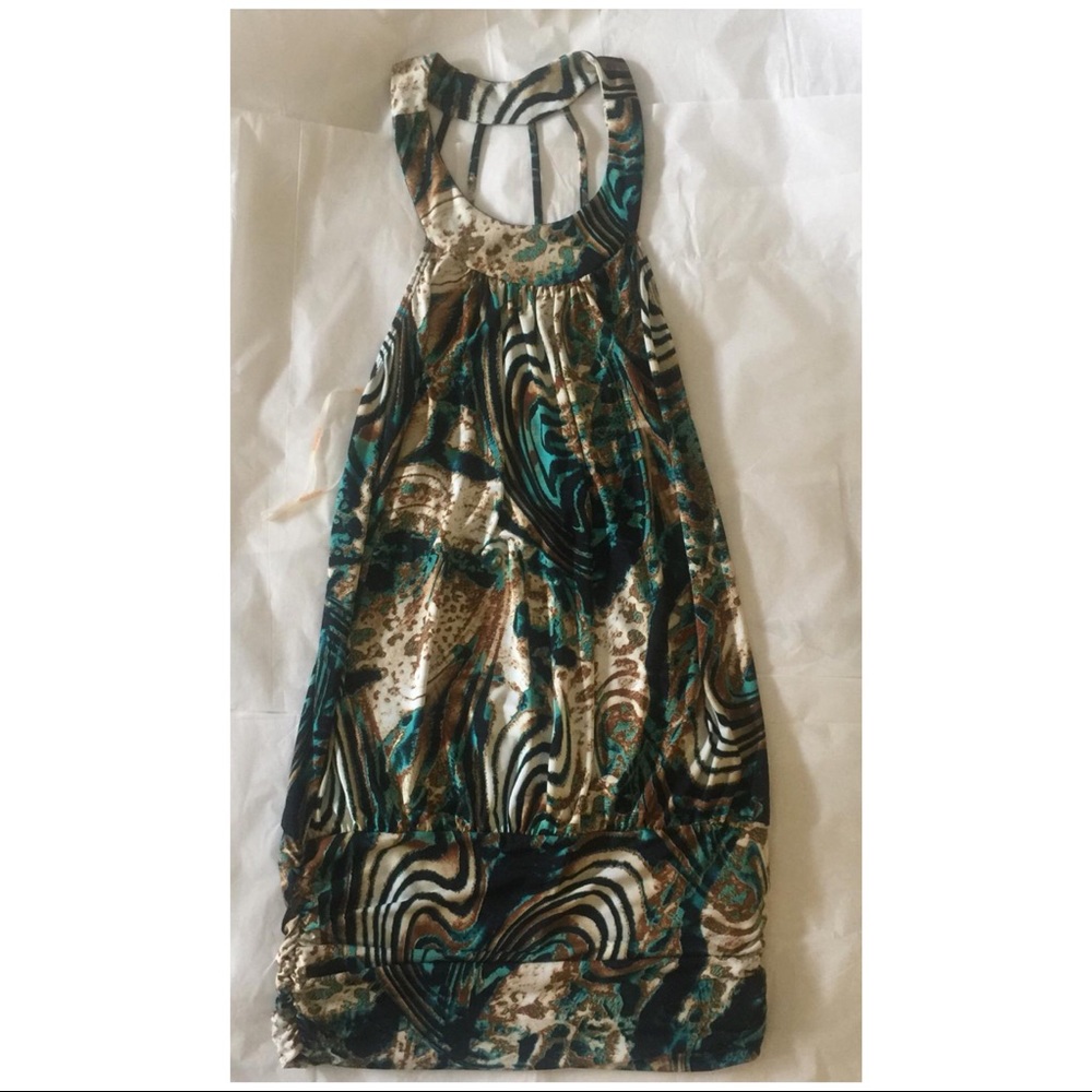 S-TWELVE SHORT CASUAL DRESS SLEEVELESS SZ M MULTIC - Picture 2 of 8